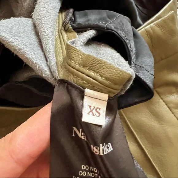 Nanushka GREEN Lucee trousers in vegan leather pants size XS C5 - Picture 4 of 6